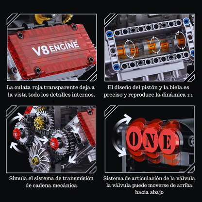 Kit Motor V8 Mecánica Funcional Real