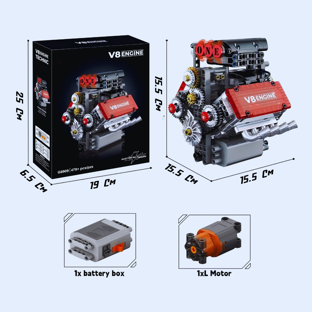 Kit Motor V8 Mecánica Funcional Real